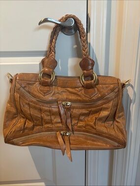 Treesje Braided-Handle Leather Bag